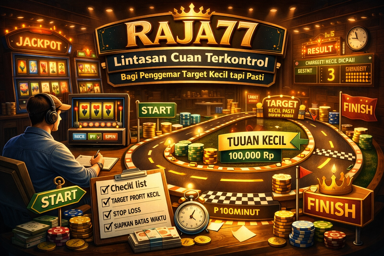 RAJA77: Lintasan Cuan Terkontrol bagi Penggemar Target Kecil tapi Pasti